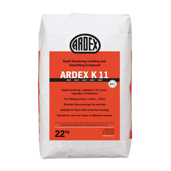 Ardex K11 Rapid Hardening Levelling and Smoothing Compound, 22kg